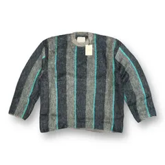 定価47300円 新品 stein 22AW Mohair Stripe Knit LS モヘア ストライプ ニット セーター シュタイン ST.455  グレー×ネイビー L  51250Aのサムネイル