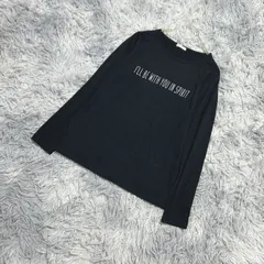 【良品】GLACIER  グラシア  長袖カットソー  (M)  カジュアル  一点もの  レディース  黒系  ブラック【送料無料】