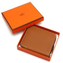 【未使用】エルメス　アザップ シルクイン コンパクト　コインケース　ラウンドファスナー　エプソン　ゴールド　シルバー金具　財布　D刻印