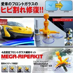 【激安】フロントガラス リペアキット 傷 ひび割れ補修 小さな損傷飛び石 修復 飛び石 傷 修理 穴埋め 固定補修 日本語取説付