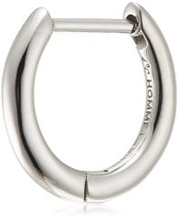【在庫処分】112243354001 片耳用 ピアス フープ プラチナ [4℃HOMME+]