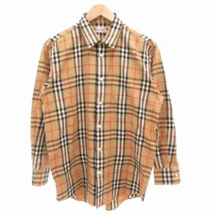 バーバリーズ Burberrys 90'S ヴィンテージ シャドーホース ノバチェックシャツ 長袖 L ベージュ /GV ■WY