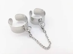 【普通郵便発送】 【在庫限り】2連リング フリーサイズリング シンプル 指輪 お洒落アイテム 男女兼用