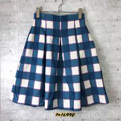 可愛い！おしゃれ！dazzlin ダズリン チェック インバーテッド タック ミディスカート M