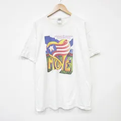 XL/古着 フルーツオブザルーム 半袖 ビンテージ Tシャツ メンズ 00s MOVE 企業広告 大きいサイズ コットン クルーネック 白 ホワイト 25sep