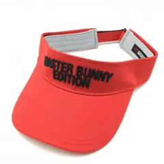 ★特価★【新品】マスターバニー マーカー付サンバイザー レッド×黒 立体ロゴ刺しゅう FR  ゴルフウェア 2024年モデル MASTER BUNNY EDITION