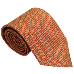サルバトーレ フェラガモ salvatore ferrgamo ネクタイ 681949 オレンジ系シルク100％ イタリー製 681952 ギフト プレゼント
