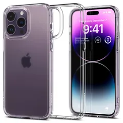 Spigen iPhone14Pro ケース 半透明 ストラップホール付 黄変なし ACS04967 フロスト・クリア