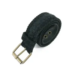 90%OFF 新品 アンドリューゲン ANDREW GN ベルト S LOT1570 Sサイズ ブラック レディース レザーベルト 刺繍 フランス製