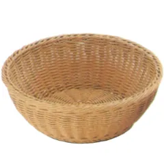 トーダイ PPラタン 丸型バスケット21型 アイボリー RO-205-IV （1点）