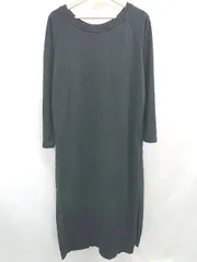 ◇ Θ ハグユー シンプル系 長袖 膝下丈 ワンピース サイズF ブラック系 レディース E  【1507250016243】