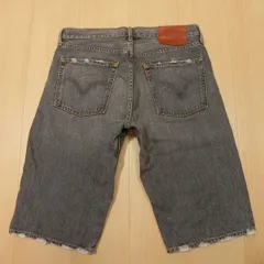 ＝198★ Levi's リーバイス SP503 ブラックデニム パンツ W32 ブラックデニム ショーツ ハーフパンツ ユーズド加工 古着