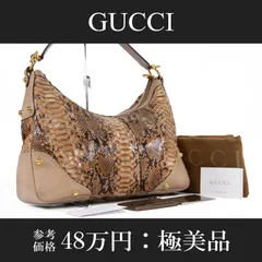 希少/美品✨グッチ ハンドバッグ スーキー パイソン レディース ブラウン グッチ スーキー パイソン バック