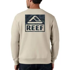 【送料無料】 リーフ メンズ Tシャツ トップス Men's REEF Topo Crew Fleece Sweatshirt Cream