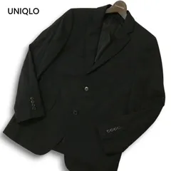 UNIQLO ユニクロ 通年 背抜き★ SLIM FIT ストレッチ ウール スリム テーラード ジャケット Sz.M メンズ 黒