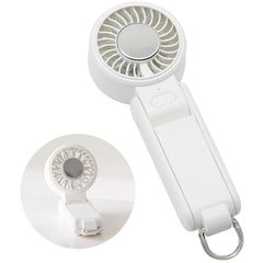 即納：ホシノン(HOSHINON) ハンディファン 冷却プレート 強力 静音 首掛け 携帯扇風機 小型 軽量 USB充電式 タイプC 手持ち扇風機 ミニファン コンパクト IceCore 1 (ホワイト) 1