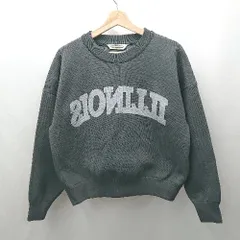 ◇ ⊇ TORRAZZO DONNA トラッゾドンナ 文字プリント 長袖 丸首トレーナー サイズF グレー系 メンズレディース E  【1506230033157】