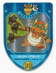 永谷園 マリオカレー（エンブレムシール） 裏：青（S62年1/1～6/30） ハンマー・アタック（アルミ） 青