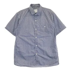 THE NORTH FACE ザ ノースフェイス NR21420 ショートスリーブアルファドライシャツ チェック柄 ネイビー系 L [240101410381] メンズ