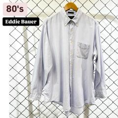 80s Eddie Bauer buttondown Oxford shirt 黒タグ　アメリカ製　80年代　エディーバウアー　ボタンダウン　シャツ　オックスフォードシャツ　メンズ　古着　ヴィンテージ　オススメ古着　アメリカ古着　アメカジ　ファッション