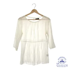 【訳アリ】 INED イネド トップス カットソー 薄手 きれいめ 七分丈 レディース ホワイト 9 901-9665 送料無料 古着