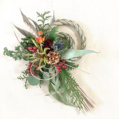 ドライフラワー リース⭐︎しめ飾り お正月 しめ縄