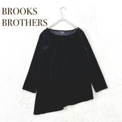 Brooks Brothers ブルックスブラザーズ【 S】ベロア　長袖カットソー無地　高級感　アシンメトリー丈