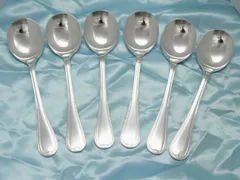 シェフィールド製シェル型デザートスプーン6本ケース付き中古ステンレスクロムメッキ f6f820e046be868fb1267fd1088e1a