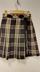 M2　メゾピアノジュニア　150cm　チェックスカート　同生地のリボンタイ付　洗濯OK　総裏　サイズ調整可能