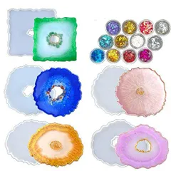 0622141 72＊90ミリ水晶共生瑪瑙置物セットコースター