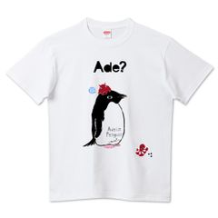 アデリーペンギン 帽子がメンダコの図 Tシャツ 半袖 0568 白限定