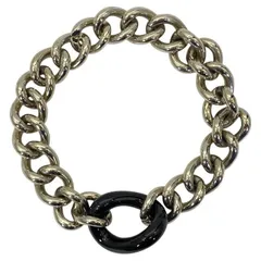 Christian Dior ディオール ネックレス チェーンネックレス チョーカー アクセサリー 小物 メタル シルバー ブラック