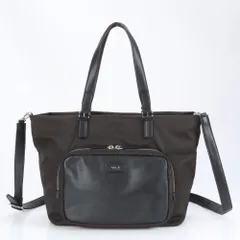 極美品 アニエスベー ヴォヤージュ レザー 2WAY ショルダーバッグ 斜め掛け ハンド トート A4 ブラウン レディース ECE CF8-9【中古】