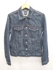 ◇ Θ GAP ギャップ 長袖 デニム ジャケット サイズS ネイビー メンズ E  【1506110016409】