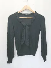 ◇ ⊇ INED イネド 薄手 長袖 ニット セーター サイズ9 ブラック レディース E  【1411070014535】