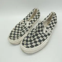 ◇ Θ VANS ヴァンズ チェッカー柄 スリッポン サイズ23.5 ブラック系 レディース E  【1504240023779】