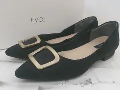 ◇ ◎ EVOL イーボル バックル パンプス サイズ23 ブラック レディース E  【1304260003955】