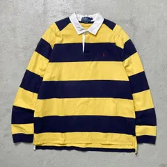 90年代 Polo by Ralph Lauren ポロバイラルフローレン ボーダー ラガーシャツ メンズ2XL相当 