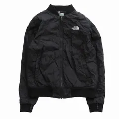 【ザ・ノースフェイス】ナイロンブルゾン　MA-1 中綿　黒　刺繍ロゴ　e THE NORTH FACE ブルゾン アウター 国内未発売 FACE(ザ・ノース