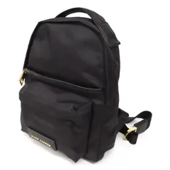 WH25029 美品 MARC JACOBS マークジェイコブス ミニ リュックサック バックパック デイバッグ ナイロン ロゴパッチ 黒 ブラック