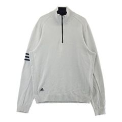 サイズ：L ADIDAS GOLF アディダスゴルフ Z88687 ハーフジップ ニットセーター  グレー系 [240101269504] ゴルフウェア メンズ ストスト