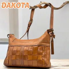 【使うほどに馴染む革】　Dakota ダコタ　 ショルダーバッグ  イントレチャート レザー 多ポケット　キャメルブラウン