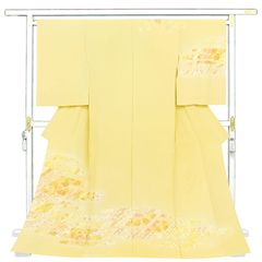 ※店舗改装後【古典新作フェア】仕立無料☆本加工手描美術優美上品特撰訪問着☆単彩染王朝草花文(袷、単衣選択可）（10012192）