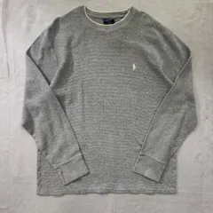 POLO RALPH LAUREN ポロ ラルフローレン サーマル ワッフル ロングスリーブ ブルー Lサイズ No.E514
