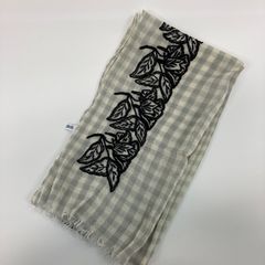 Jocomomola ホコモモラ マフラー スカーフ グレー ブラック【k1051】
