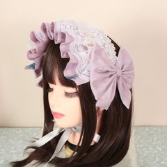ヘッドドレス　【式部　帯留ボンネット】　　ロリータ　和ロリ