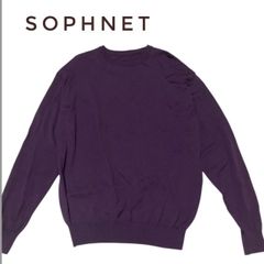 SOPHNET ソフネット　ニット　セーター　肘当て可愛い　パープル　メンズ　Mサイズ