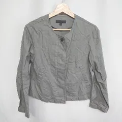 ◇ ⊇ UNIQLO ユニクロ ノーカラー 長袖 シャツ サイズS チャコールグレー メンズ E  【1409240040767】