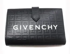 極美品★GIVENCHY ジバンシー BB60K8B1J5 ロゴ入 Gカット レザー ウォレット／2つ折り 財布 ブラック×ホワイト イタリア製 箱・保管袋付きのサムネイル