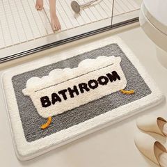 レインボーバスマット1pcの家庭用トイレフロアマット、浴室吸収性ノンスリップマット、トイレドアウェイフットマット、洗面所バスルームカーペット、キッチンエリアラグ、洗濯室、ベッドルーム、シャワー、屋内マット、バスルームアクセサリー
